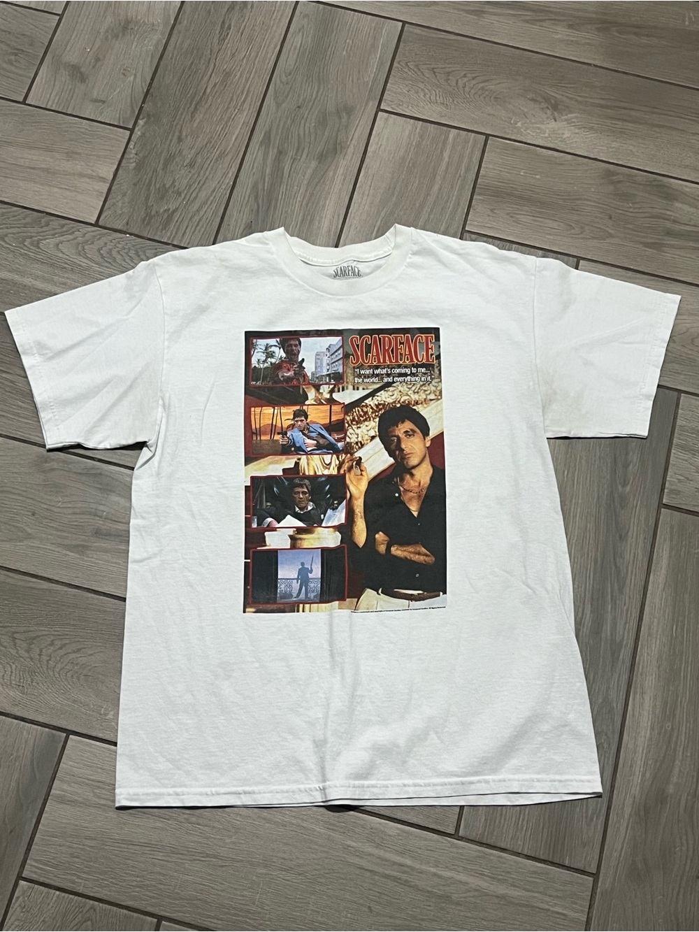 Scarface Graphic White Short Sleeve Men's Tee
